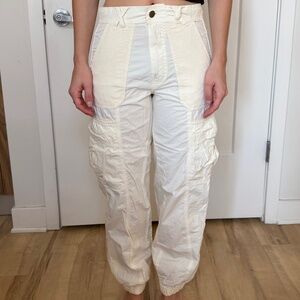 Urban Outfitters Cream Cargo Pants